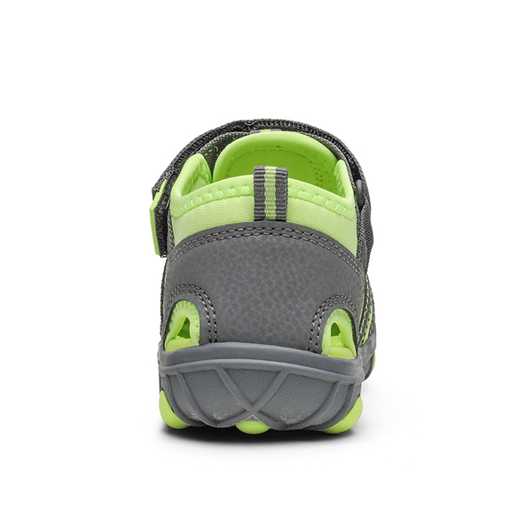 Kids Closed Toe Athletic Outdoor Sandals - GREY GREEN - 3